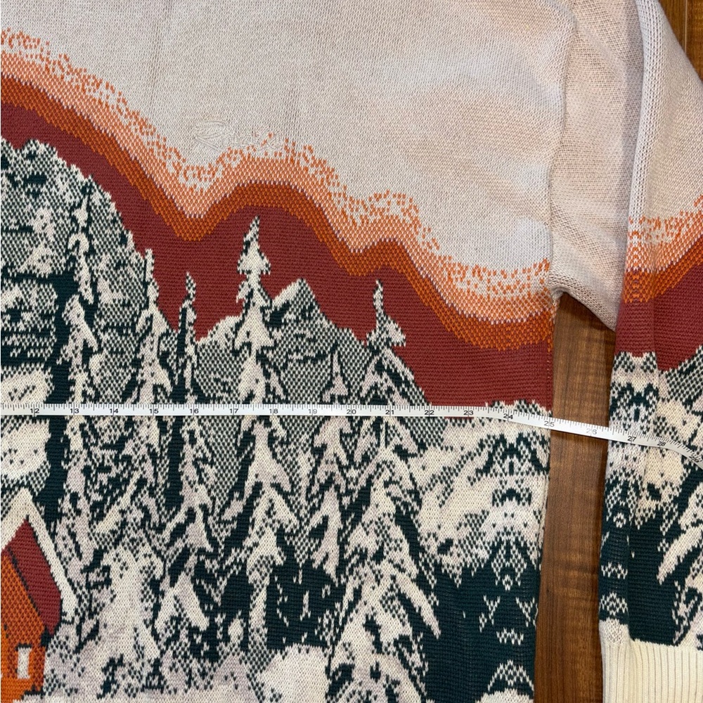 Roots Cabin Mountain Landscape Knit Sweater | Size XL - Picture 5 of 10